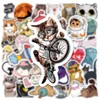 LAEYIAP 100PCS Cute Cat Stickers,Waterproof Cartoon Kawaii cat Stickers for