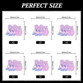 18pcs 10th Birthday Happy Hip Hop Cupcake Topper Set Roller Skate Skate Theme Ice Skating Rink Decoration, Roller Skate Party, Boy and Girl Birthday Party Decoration, Birthday Gift for Kid.