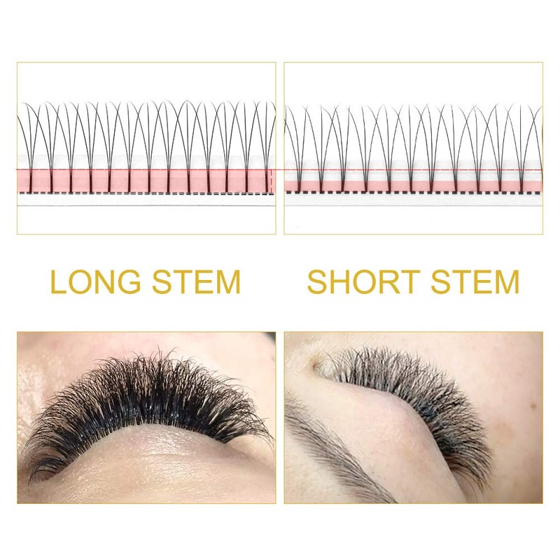 3D-D-0.10 Ready-Made Eyelash Fan 3D, 4D, 5D, 6D Pre-Faned Volume