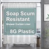 AmazerBath Plastic Shower Curtain Liner, 72 x 65 Inches EVA