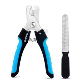 SialPro Dog Nail Clippers, Professional Pet Nail Cutter Trimmers with File, Safety Guard, for Large to Medium Dogs, Cats (Blue)