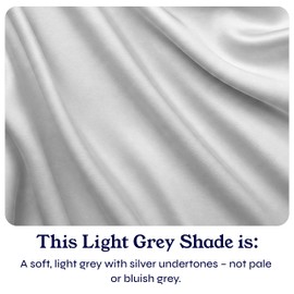 Luxury Twin XL/Twin Duvet Covers Only - Premium 400 Thread Count, Natural 100% Cotton Twin Comforter Cover, Soft Sateen Weave, Button Closure and Corner Ties - Light Grey