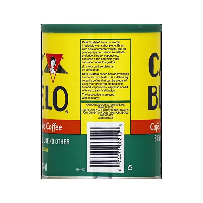 Bustelo Decaffeinated Ground Coffee Can, 10 oz Packaging May Vary