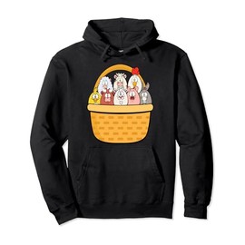 Farm Animals Bunny Ears Easter Day Cute Boys Girls Kids Pullover Hoodie