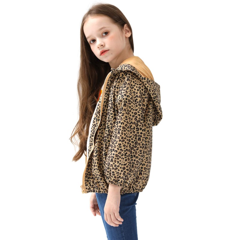 WELAKEN Leopard Jacket for Kids & Toddler Rain Jacket II