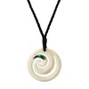 81stgeneration Abalone Maori Hand Carved Bone Pendant Necklace for Men