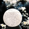 Selenite Round Disc Crystal Charging Plate for Healing Meditation Spiritual