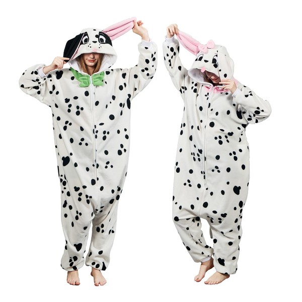 MAISUIZI Adult Halloween 𝗗𝗮𝗹𝗺𝗮𝘁𝗶𝗮𝗻𝘀 𝗢𝗻𝗲𝘀𝗶𝗲 𝗣𝗮𝗷𝗮𝗺𝗮𝘀, Christmas cosplay Cozy Costume