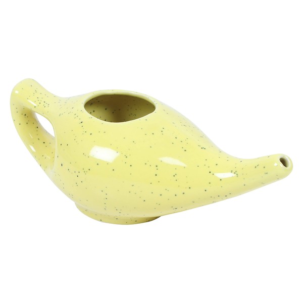 Ceramic Neti Pot (Yellow Mat)