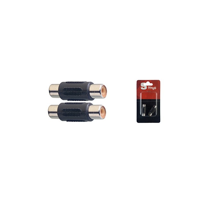Stagg 16075 Double RCA Female Connector Adapter (Pack of 2)