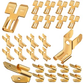 24Pcs Chair Terminal Quick Disconnect Adapter Connectors Combination Kit, Double Spade Connector, Piggyback Spade Connectors 8 Each, Female Spade Connector Spade Connector, Piggyback Spade Connector