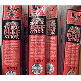 Premium Amish Beef Sticks - 21ct - Individually Wrapped (Spicy)
