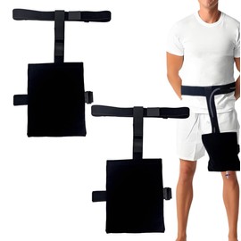 2 Set Urinary Drainage Bag Cover,Catheter Stabilization Device,Catheter Leg Bag Holder,Urine Leg Bag Holder Cover with Waist Belt,Washable & Reusable Catheter Supplies