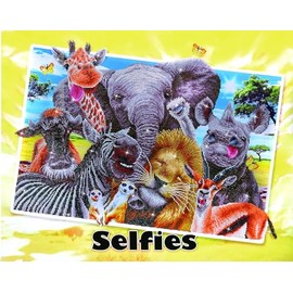 DIAMOND DOTZ Say Stampeed! Animal Diamond Painting Kits for Adults - Diamond Art Kits a Relaxing Creative Craft Kit with Dotz Gems 38.2"x30.3"