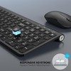 JOYACCESS Upgraded 2.4GHz Wireless Keyboard Mouse Combo, Ergonomic and Dustproof