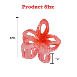 Pack of 6 Flower Hair Clips Flower Hair Clip Acrylic Hair Clips for Women Flower Clips for Thick Thin Hair Strong Hold Hair Clip