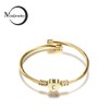 MiniJewelry Initial C Gold Heart Bangle Cuff Bracelet for Women