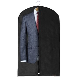 Hangerworld 40 Inch Black Breathable Suit Garment Dress Clothes Cover Protector Bag