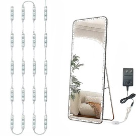 CUIHUAJIADE Hollywood Style Vanity Lights Kit, LED White 9ft Dimmable Mirror Lights,Vanity Lights for Mirror, Full Body Mirror, Vanity Mirror, Makeup Table & Bathroom Lighting(Mirror Not Include)
