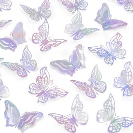 96 piezas de decoraciones de mariposa, 3 tamaños, 4 estilos, decoración de pared de mariposas 3D, decoración de fiestas, mariposas para manualidades, cumpleaños y bodas, decoración de pasteles, globos
