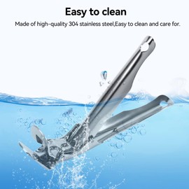 Stainless Steel Bowl Pot Pan Gripper, Handle for Carrying and Grasping Bowls, Stainless Steel Anti-Hot Non-Slip Gripper Safe Pan Handle for Carrying and Grasping Bowls, Pots 20 cm