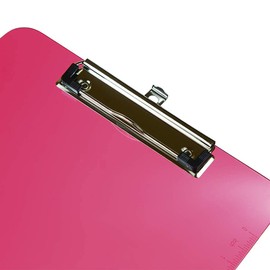 JAM PAPER Plastic Clipboards with Low Profile Metal Clip - Letter Size (9 x 12.5) - Fuchsia Pink - Clip Board Sold Individually