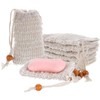 BOHUIZ 5Pcs Soap Bags Mesh Exfoliating, Natural Sisal Soap Saver