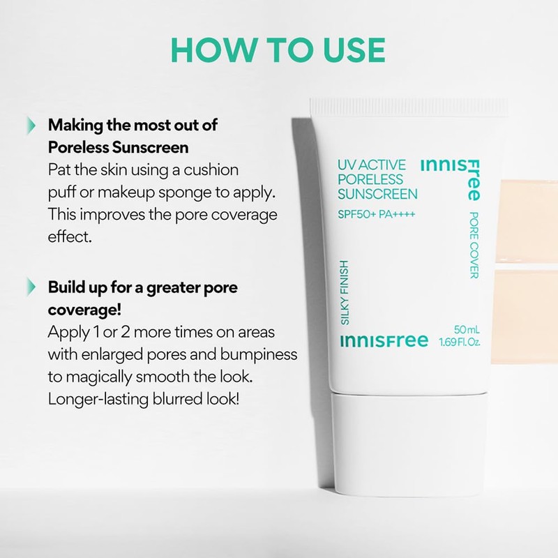 Innisfree UV Active Poreless Sunscreen SPF 50+ / PA+++ 1.7