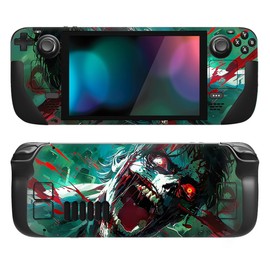 PlayVital Full Set Protective Skin Decal for Steam Deck LCD, Custom Stickers Vinyl Cover for Steam Deck OLED - Raging Zombie