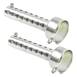 Crown Doris Universal Motorcycle Inner Silencer, Set of 2, Silencer for Mufflers, Silent, 1.9 inches (48 mm), Silver