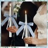 Conelist 3 Pcs Unity Candles with Satin Bow and Glass