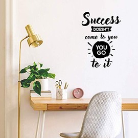 Vinyl Wall Art Decal - Success Doesn't Come to You You Go to It - 24" x 17" - Inspirational Life Quote for Home Bedroom Living Room Office Classroom School Decoration Sticker