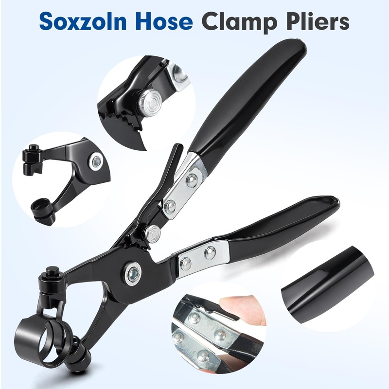Hose Clamp Pliers with Ratchet Locking