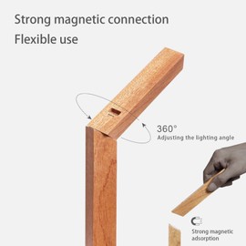 Touch Control Desk Lamp，Portable Multifunctional Emergency Light，Stepless Dimming Table Lamp Reading Lamp for Table Bedroom Bedside Office Study(Beech)