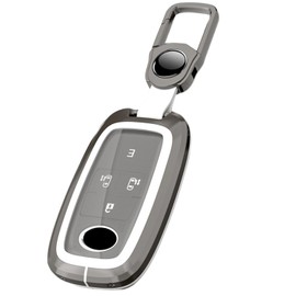 Toyota Rise RAIZE Roomy Roomy Daihatsu Rocky New Taft Tant Custom TANTO Tall THOR Engine Start E Button Compatible Assembly Type Zinc Metal Smart Key Case Key Cover Key Holder (White-A)