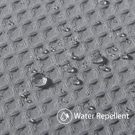 Cortina de Ducha para baño con 12 Ganchos,180 * 180cm Cortina De Ducha,Cortina de Ducha de Tela Waffle,Cortina de baño Resistente para habitación húmeda,bañera y Ducha,Impermeable,Duradero (gris)