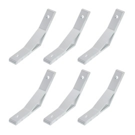 sourcing map 6Pcs 135 Degree Angle Aluminum Profile Corner Brackets, Corner Brace Joint Connectors for 2020 Series (Silver White)