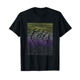 Proud Handfist Nonbinary Flag Non Binary Pride Non Binary T-Shirt, black