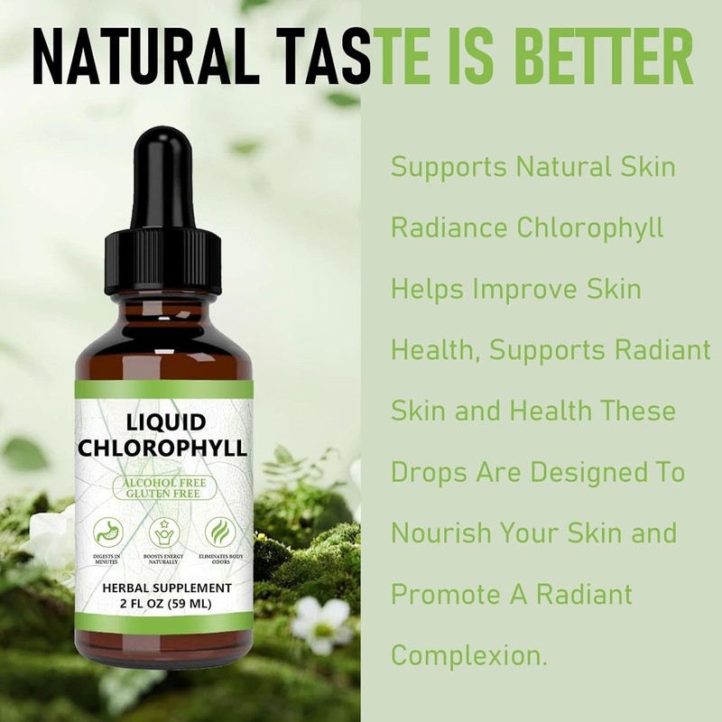 Chlorophyll Liquid Drops – Vegan Body Deodorant & Gut Health