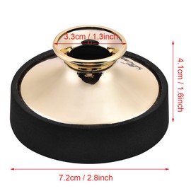 Alto Sax Mute​ Saxophone Practice Silencer Alto Saxophone Mute Dampener Lightweight Sax Accessory(Gold)