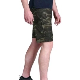 Kuhl Mens Silencr Kargo Shorts size 34"W x 10"L GREEN CAMO  BRAND NEW $79 MSRP