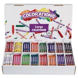 Colorations Large Crayon Classpack, 400 Count, 16 Colors, Non-Toxic, Kids School Supplies - Bulk Jumbo Crayons for Toddlers, Arts and Crafts