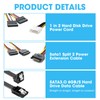 4 Pcs SATA Cables Kit, Comprehensive SATA III Data Power