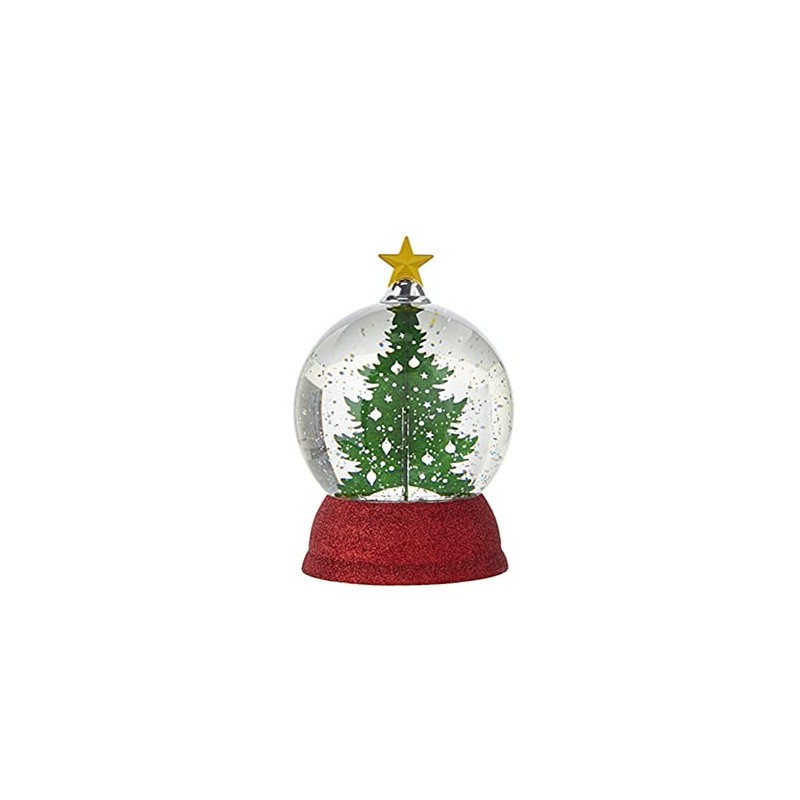 Raz 2022 Holiday Water Lanterns 7.25" Green Tree Lighted Swirling
