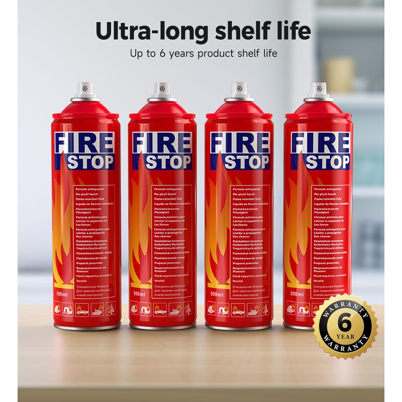 AmzBoom Fire Extinguisher 4-Pack with Mount Brackets，Portable for Home, Kitchen,
