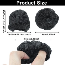 Waziaqoc 100 Pcs Disposable Microphone Hygiene Covers, Non-woven Handheld Mic Windscreen for KTV, Karaoke and Stage Performances, Black