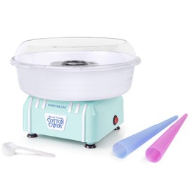 Nostalgia Retro Countertop Cotton Candy Maker, Vintage Candy Machine for Hard Candy & Flossing Sugar, Aqua