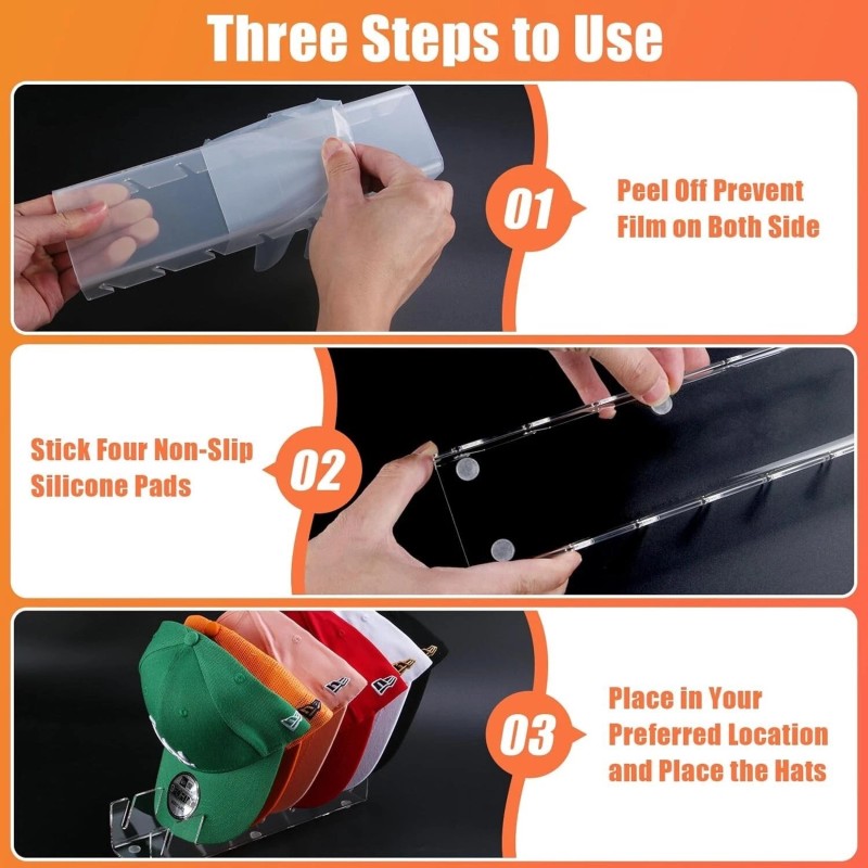 YADKEL 2 Pack Hat Stand for Baseball Caps Display and