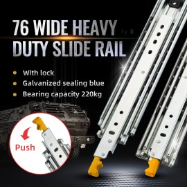 AOLISHENG 76mm Heavy Duty Industrial Locking Drawer Slides for RV Steps and Cabinet Storagesize: 30 inch, color: White