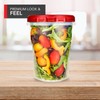Stock Your Home 32oz Plastic Containers with Red Twist Top